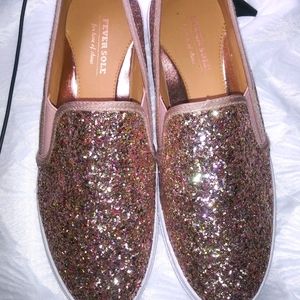 Fever Sole Pink glitter shoes